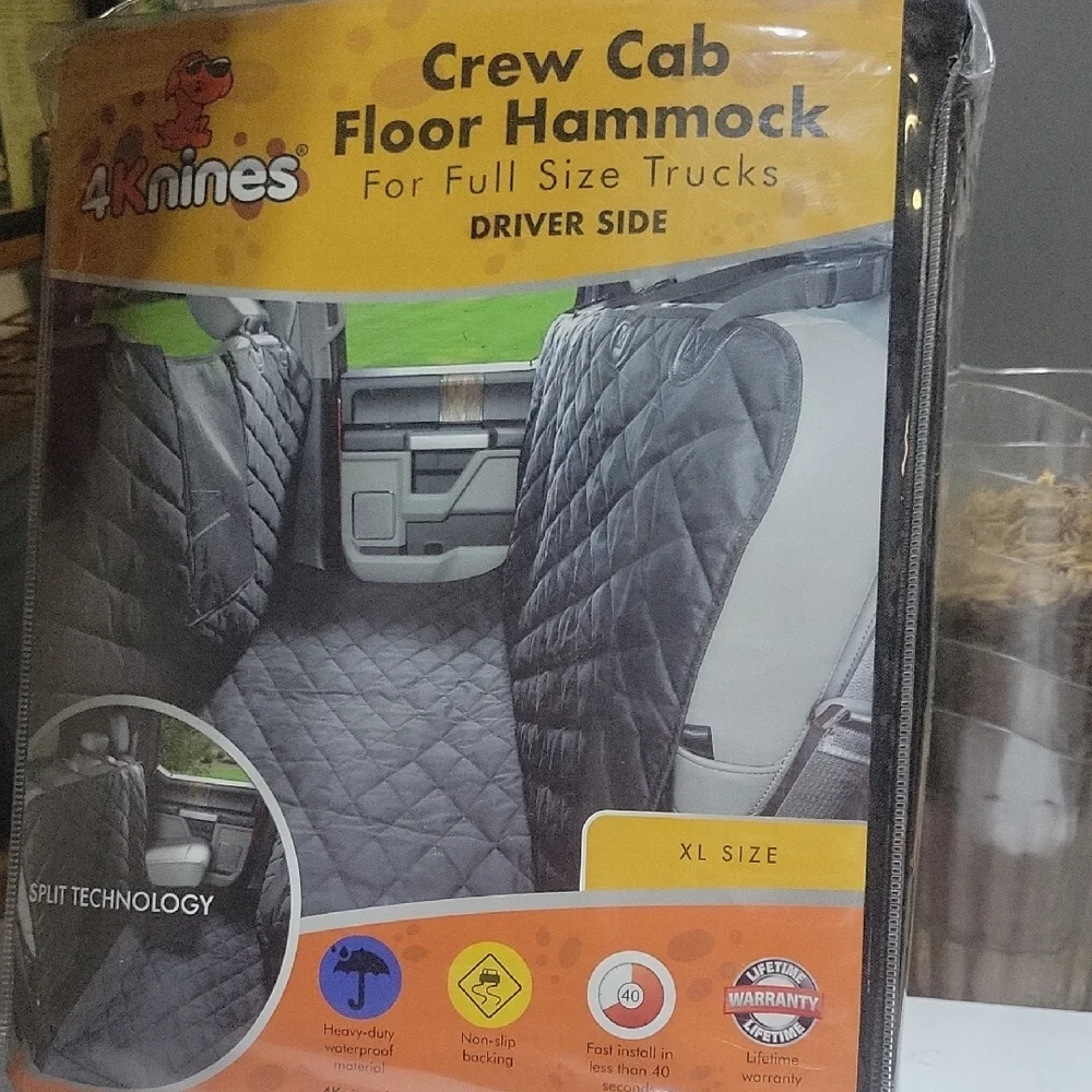 Black Crew Cab Floor Hammock for Full Size Trucks